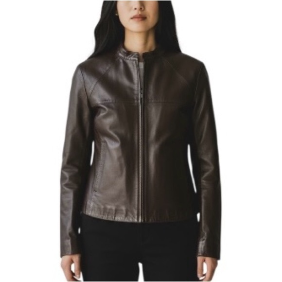 Nice Claup Tokyo Jackets & Blazers - Nice Claup Tokyo Authentic Leather Chocolate Brown Jacket with Red Leather Tag L